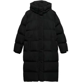 Superdry Damen. Langer Steppmantel mit Kapuze schwarz 36 - 36