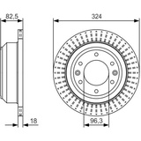 Bosch Bremsscheibe [Hersteller-Nr. 0986479U29] für Hyundai