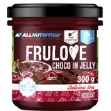 ALLNUTRITION Zuckerfreie Konfitüre und zuckerfreier Schokoladenaufstrich - Frulove Choco In Jelly Cherry - Kalorienarmer Aufstrich - Zuckerfreie Marmelade - Gesunde Snacks - Veganerfreundlich - 300g