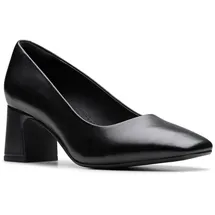 CLARKS Fernie Court Shoe, Black Leather, 37 EU