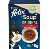 FELIX Soup Suppe mit zarten Stückchen, Geschmacksvielfalt vom Land 8er Pack 6 x 48g))