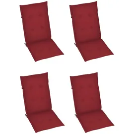 vidaXL Hochlehner 69 x 69 x 111 cm rot 4 St.