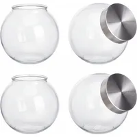 Relaxdays Vorratsglas 1,5 l 4 St.