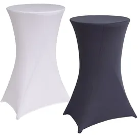 Baumarktplus TRUTZHOLM 10er Set Stehtischhusse 60 cm Weiß