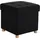 Relaxdays Hocker mit Stauraum Polyester 38 x 38 x 38 cm Schwarz