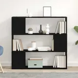 vidaXL Bücherregal 100 x 24 x 94 cm Schwarz Eiche