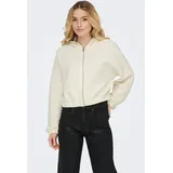 Only Kapuzensweatshirt "ONLSCARLETT LS ELASTIC ZIP HOOD SWT NOOS", Damen, Gr. L, birch, Sweatware, Obermaterial: 60% Polyester, 40% Viskose, unifarben, regular fit normal, Rundhals, elastischer Bund, Sweatshirts