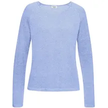 Buffalo V-Ausschnitt-Pullover Damen blau meliert Gr.32/34
