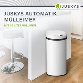 Juskys Mülleimer mit Sensor - Weiß