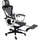 Trisens Gaming Stuhl im modernen Racing-Design mit einklappbarer Fußstütze - Gaming Chair mit flexiblen Armlehnen - ergonomischer Gaming Schreibtischstuhl mit extra Stützkissen