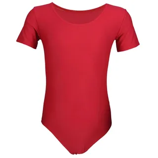Aquarti Turnanzug Aquarti Mädchen Kurzarm Ballettanzug Einfarbig rot 128
