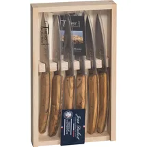 Laguiole Jean Dubost Messerset 6-tlg. Olivenholz Braun