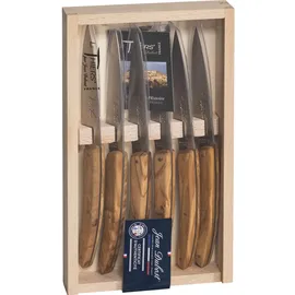 Laguiole Jean Dubost Messerset 6-tlg. Olivenholz Braun