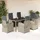 vidaXL Garten-Essgruppe 7-tlg. Grau