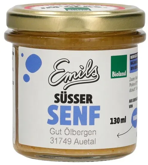 Preisvergleich Produktbild Süßer Bio-Senf von Emils (0.15l)