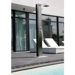 Solar Dusche TRINIDAD von Ideal Eichenwald mit Edelstahlfront