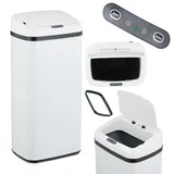 Relaxdays Sensor-Mülleimer, Abfalleimer Weiss