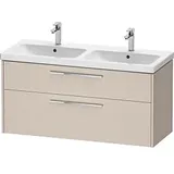 Duravit D-Code Doppel-Waschtischunterschrank DC4674010910000 ,Griff Chrom, Taupe Matt, Wandhängend, Schubkästen 2, 1184x555x460 mm