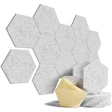 Hexagon Akustikplatten Selbstklebend Soundsbay 12 Stück Schallschutzplatten Hohe Dichte Akustik Panel für Studioaufnahmen Akustische Behandlung und Wanddekoration Schallabsorber Wand 30×26×0.9cm