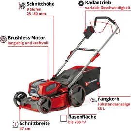 Einhell Akku-Rasenmäher GP-CM 36/47 S Li BL