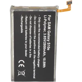 AccuCell Akku passend für Samsung Galaxy S10e Li-Polymer 3,85V 2800mAh 10,8Wh built-in ohne Werkzeug