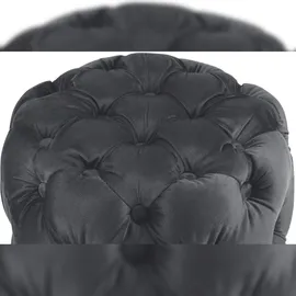 CLP Sitzhocker Drancy, Samt rund gepolstert mit Zierknöpfen, Chesterfield-Optik, Polsterhocker für Wohnzimmer & Schlafzimmer