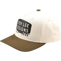 Troy Lee Designs Curved Stamp Snapback Kappe weiß/olive One Size