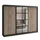 A&J MöbelLand Schiebetürenschrank NORIVO 200 x 210 x 60 cm Schwarz