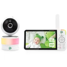 LEAPFROG LF915 Baby Monitor with Camera, Colour Night Vision, 5 Inch HD 720p Display, 360 Degree Pan-Tilt, 8X Zoom, Night Light, Humidity/Temperature Sensor, Up to 300 m Range, Two Way Talk