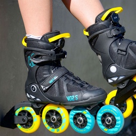 K2 Skates Unisex Inline Skates VO2 S 100 X BOA, Black - Blue - Yellow, 30G0142.1.1.050