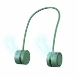 YUYTE Flügelloser Tragbarer Nackenventilator, Tragbarer Nackenventilator, Mini-USB-Aufladung, Freihändig, Flügelloser Hängender Nackenventilator mit Aromatherapie-Funktion für den (Grün)