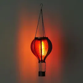 GLOBO Solarleuchte Metall 20x LED 20x10 cm schwarz