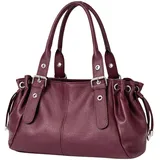 COLLEZIONE ALESSANDRO Schultertasche Bergamo Damen Leder rot