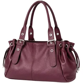 COLLEZIONE ALESSANDRO Schultertasche Bergamo Damen Leder rot
