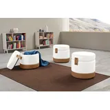 Egoitaliano Hocker Tonder, Designhocker als Blickfang mit tollen Details (1 St), inkl. Stauraum weiß