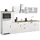 kochstation Küchenzeile KS-Athen 310 cm braun/weiß