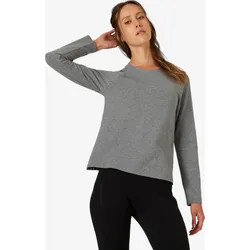 Langarmshirt Damen - 500 grau grau L