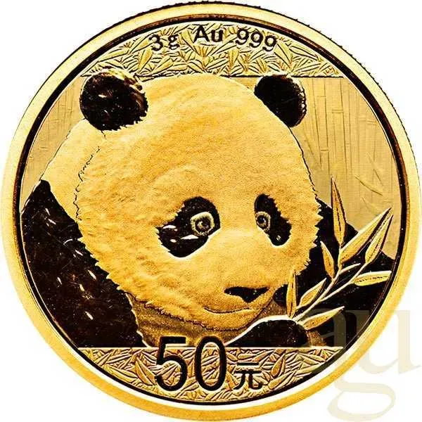3 Gramm Goldmünze China Panda 2018