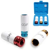 CCLIFE Steckschlüssel 1/2" Schoneinsätze Schlagschrauber Nuss Steckschlüssel 17-19-21mm