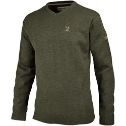 Percussion Herrenpullover V-Ausschnitt, grün, S