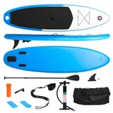 ARATERVIO 10FT aufblasbares Stand Up Paddle Board SUP-Board Set mit komplettem Zubehör – 3-lagiges PVC, rutschfestes Eva-Deck, 150 kg Tragkraft, leichtes Reise-SUP mit Pumpe (Dunkelblau)