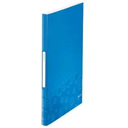 LEITZ WOW Sichtbuch DIN A4, 40 Hüllen blau-metallic