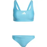 adidas 3-Streifen V-Back Bikini Lucid Cyan / White 36    