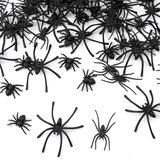 150 Stück Realistische Spinne, Schwarze Spinne Plastik Gruseliger Spinne Streich Halloween Spinnen Spielzeug Dekoration für Halloween Partys Narrentag Themenparty