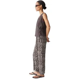Opus Marou bamboo Wide Leg Hose Dunkelbraun 36