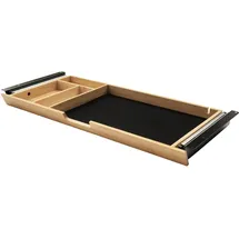 bümö Schreibtisch Organizer Schublade aus Bambus - große Unterbau Ablage für Stifte, Smartphones & Co. - einfach unter dem Tisch montierbar, Premium