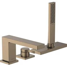 Hansgrohe Tecturis E 3-Loch Einhebel-Wannenrandmischer, mit sBox, Brushed Bronze