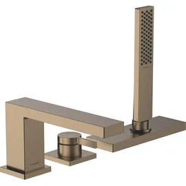 Hansgrohe Tecturis E 3-Loch Einhebel-Wannenrandmischer, mit sBox, Brushed Bronze