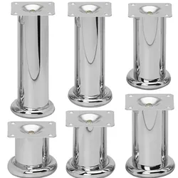 Möbelfüße Stammfuß Möbelfuß Metall Chrom Kratzschutz Kunststoff Höhe 60-180 mm 180 mm