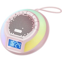 Tribit Shower Speaker AquaEase BTS11 (pink) (Akkubetrieb), Bluetooth Lautsprecher, Rosa